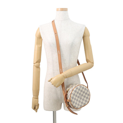LOUIS VUITTON Boite Chapeau Souple BeigeN40333 Damier Azur Size PM