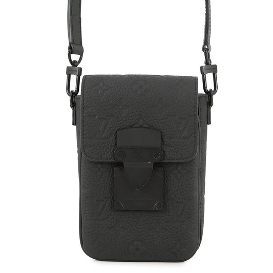 LOUIS VUITTON SPadlock Vertical Wearable Wallet NoirM81524 Monogram・Taurillon