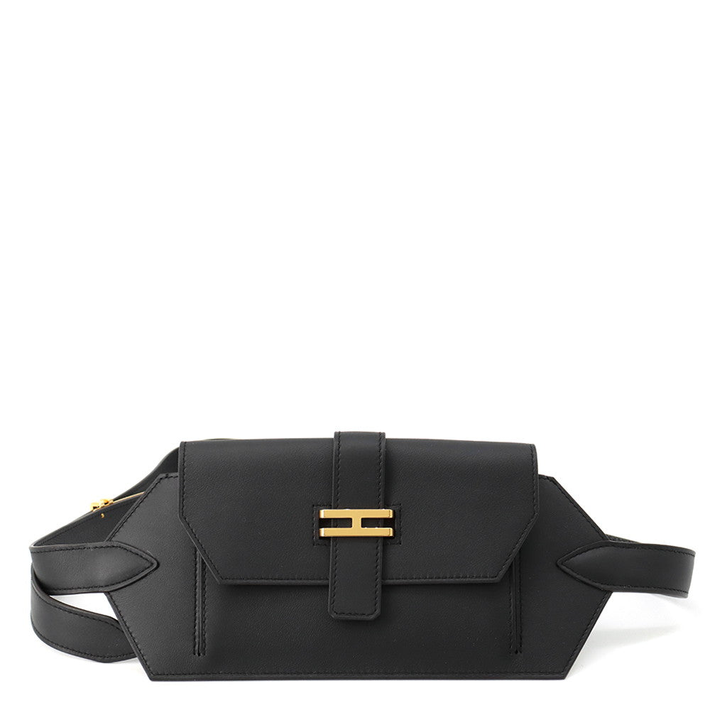 HERMES elan pocket Black Swift Leather