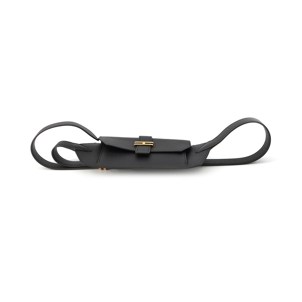 HERMES elan pocket Black Swift Leather
