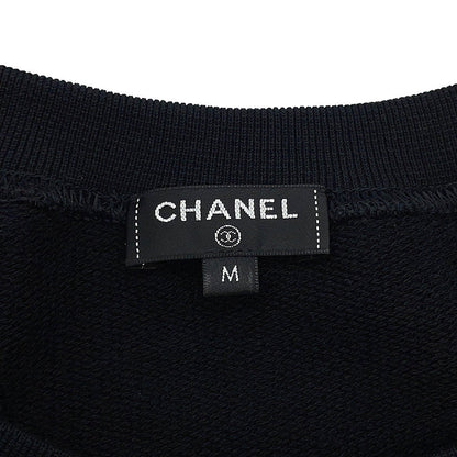 CHANEL Komark Knitted Fabric Size M Black/GoldP57840 Cotton100%