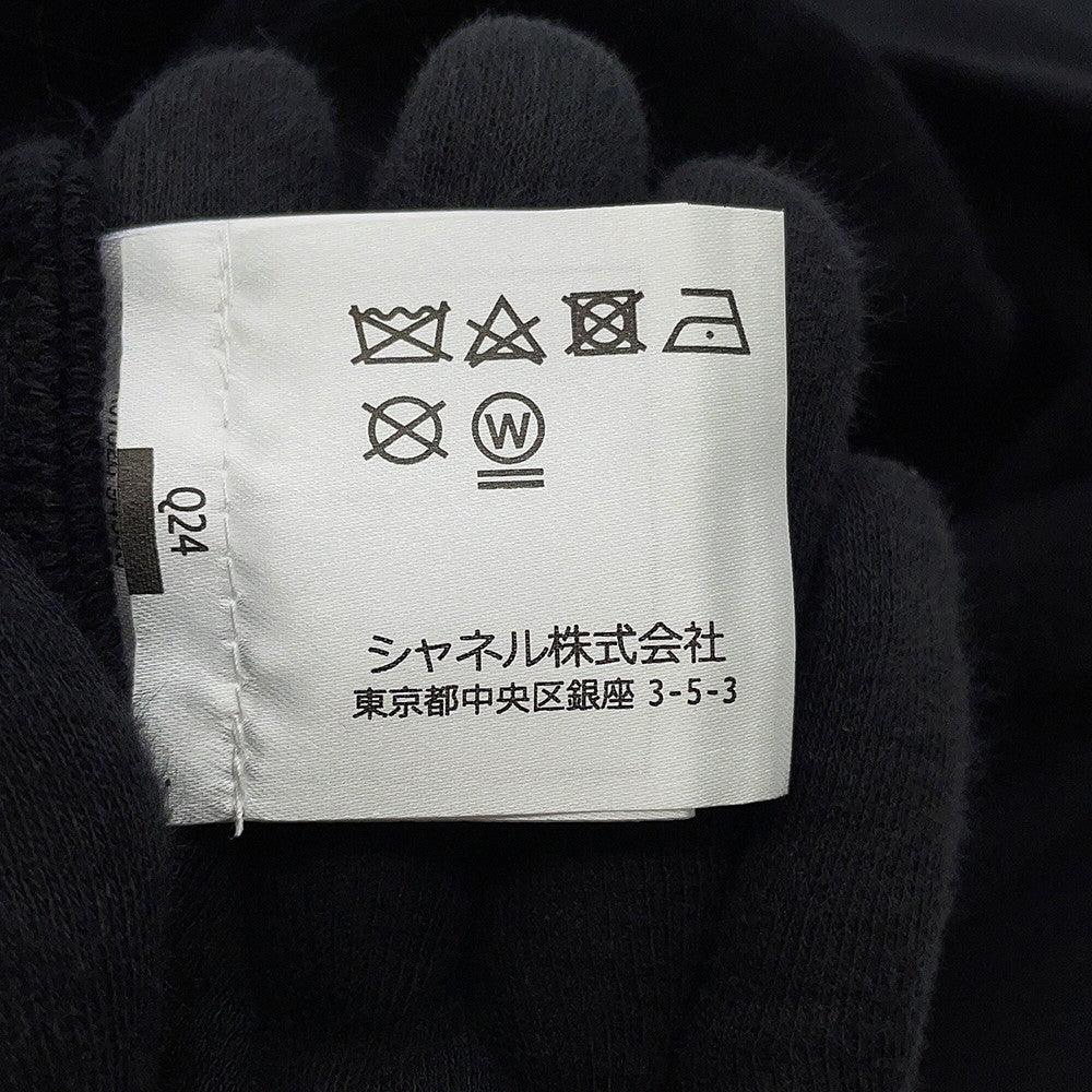 CHANEL Komark Knitted Fabric Size M Black/GoldP57840 Cotton100%
