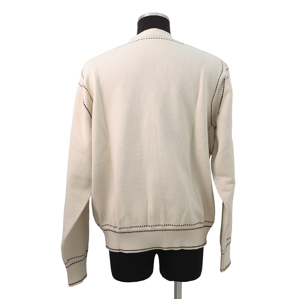 LOUIS VUITTON Signature Light Cardigan Size XL Beige/Brown1AFPXY Cotton65% Nylon35%