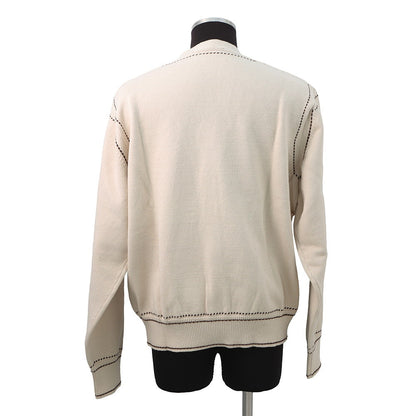 LOUIS VUITTON Signature Light Cardigan Size XL Beige/Brown1AFPXY Cotton65% Nylon35%