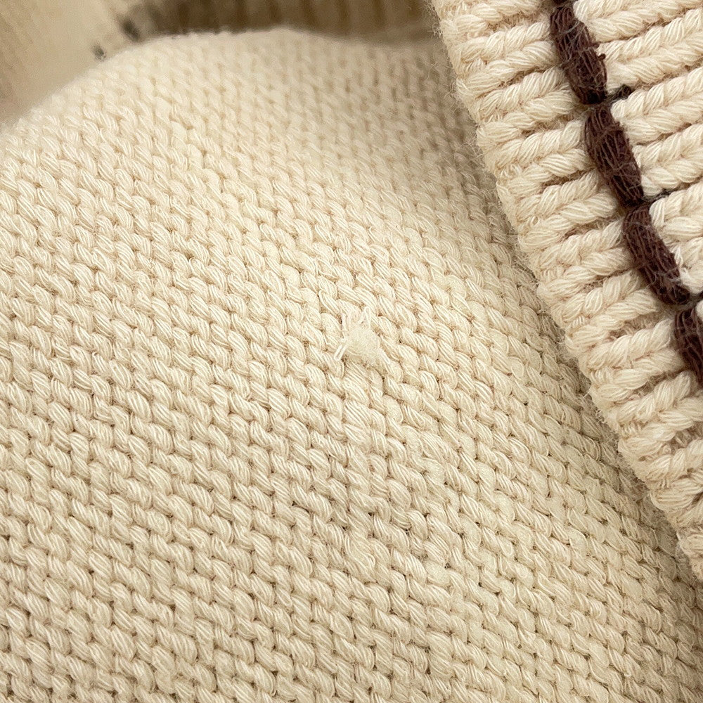 LOUIS VUITTON Signature Light Cardigan Size XL Beige/Brown1AFPXY Cotton65% Nylon35%