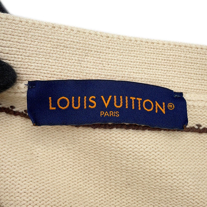 LOUIS VUITTON Signature Light Cardigan Size XL Beige/Brown1AFPXY Cotton65% Nylon35%
