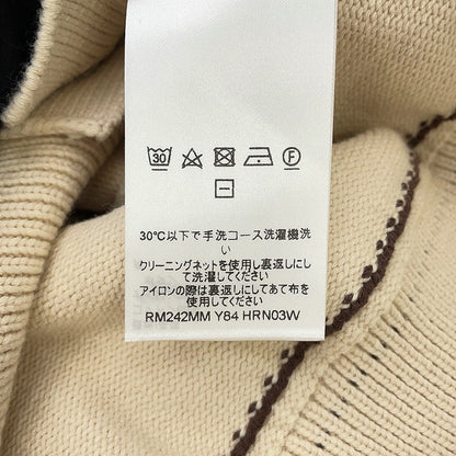 LOUIS VUITTON Signature Light Cardigan Size XL Beige/Brown1AFPXY Cotton65% Nylon35%