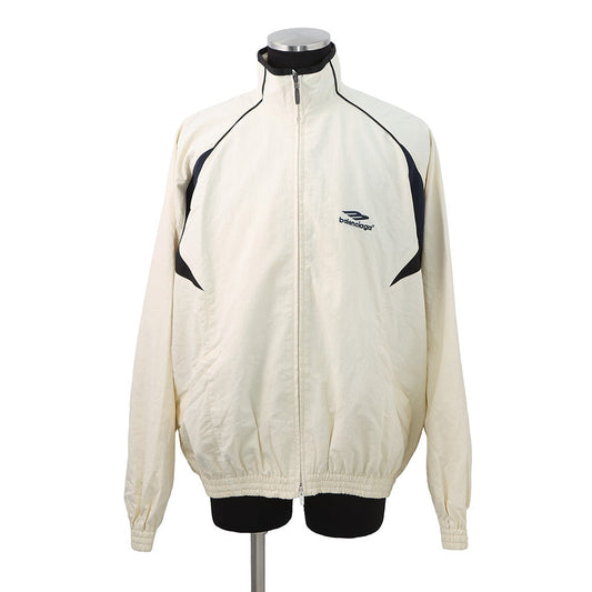 BALENCIAGA 3B Sports Icon Track Jacket Size XXS Ivory746483 Nylon100%