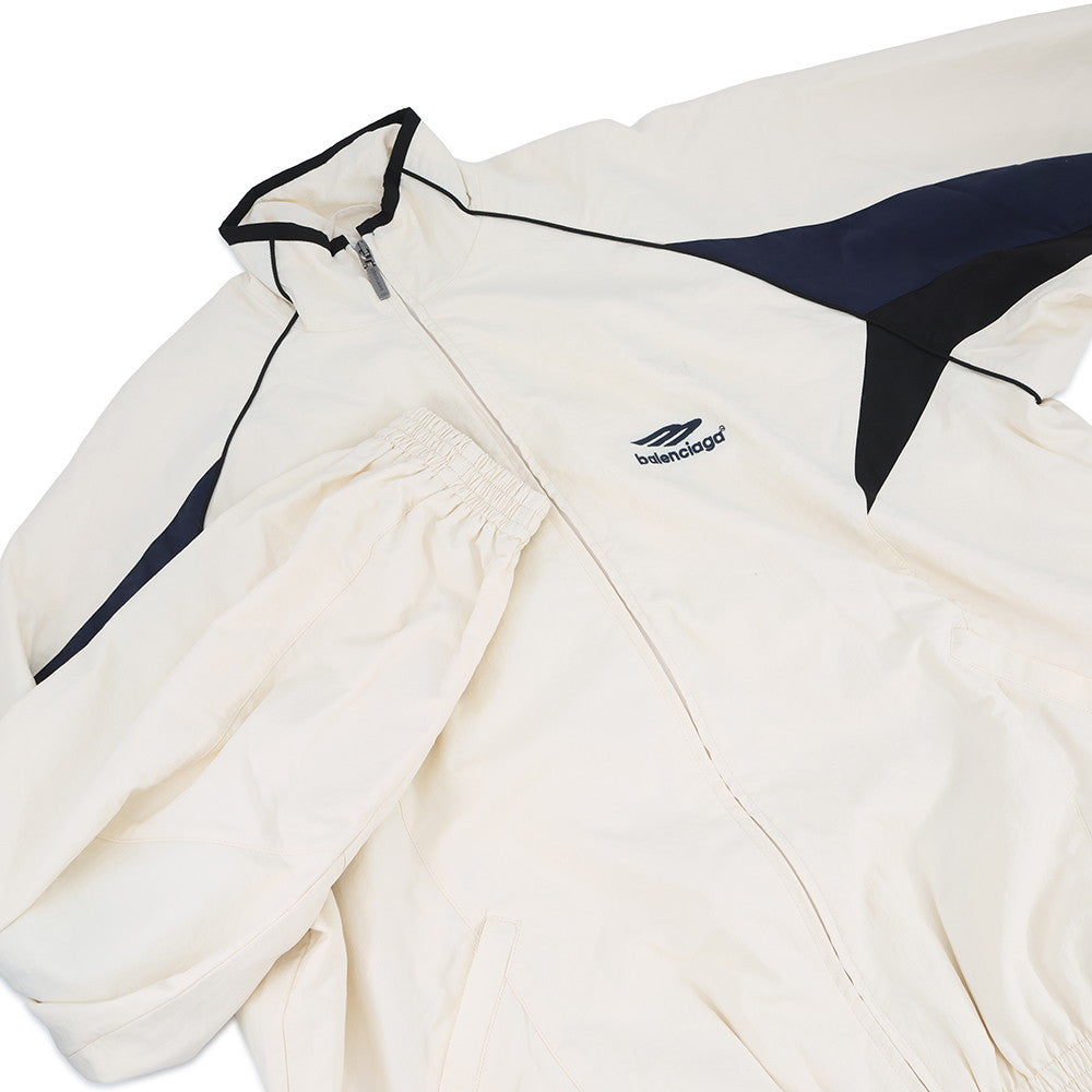 BALENCIAGA 3B Sports Icon Track Jacket Size XXS Ivory746483 Nylon100%