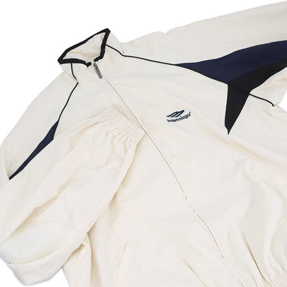 BALENCIAGA 3B Sports Icon Track Jacket Size XXS Ivory746483 Nylon100%