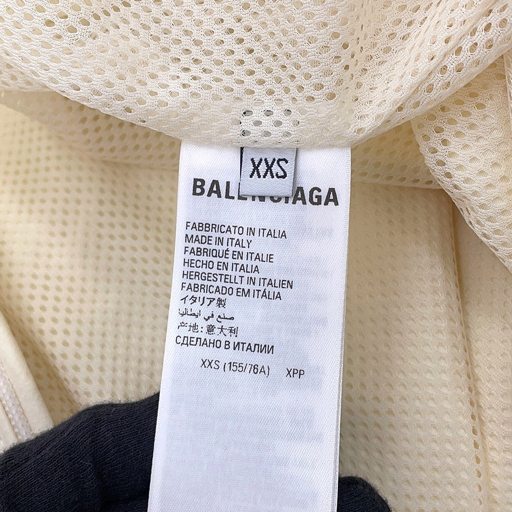 BALENCIAGA 3B Sports Icon Track Jacket Size XXS Ivory746483 Nylon100%