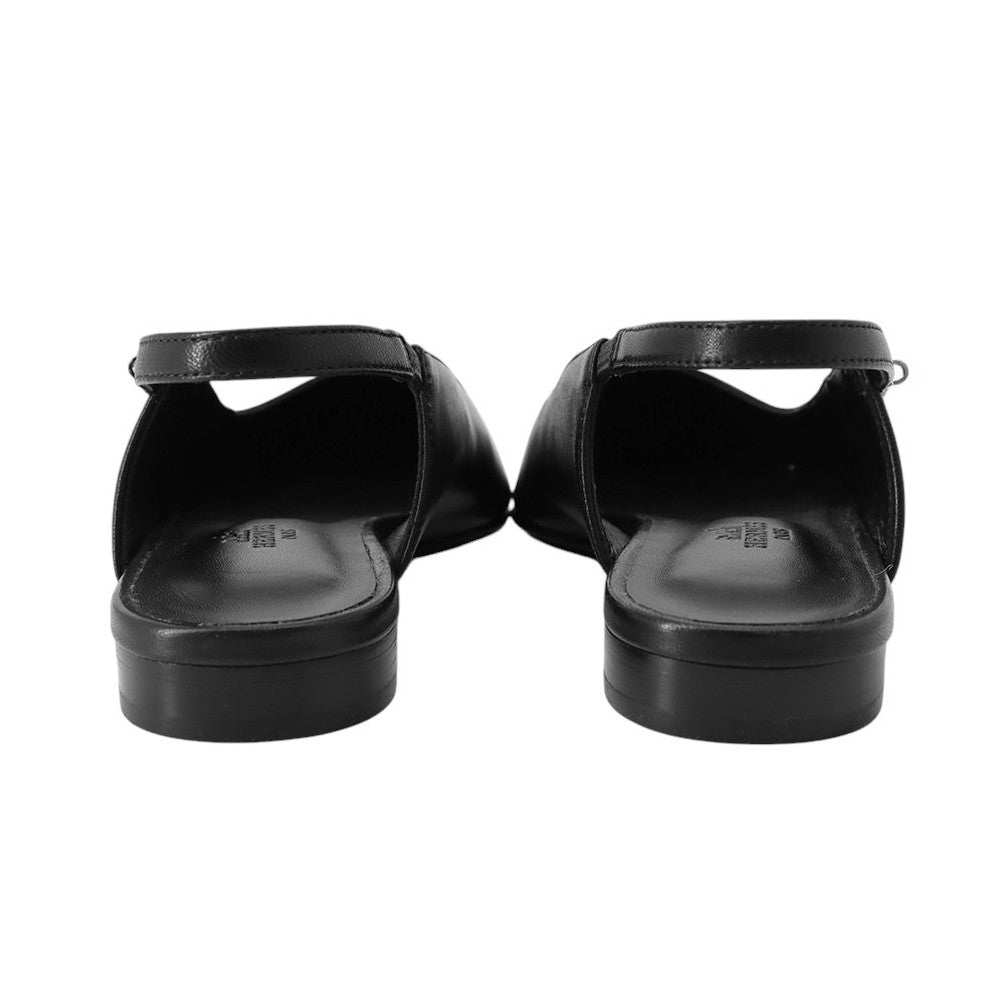HERMES Pumps Lovely BlackH252121Z Leather Size 37
