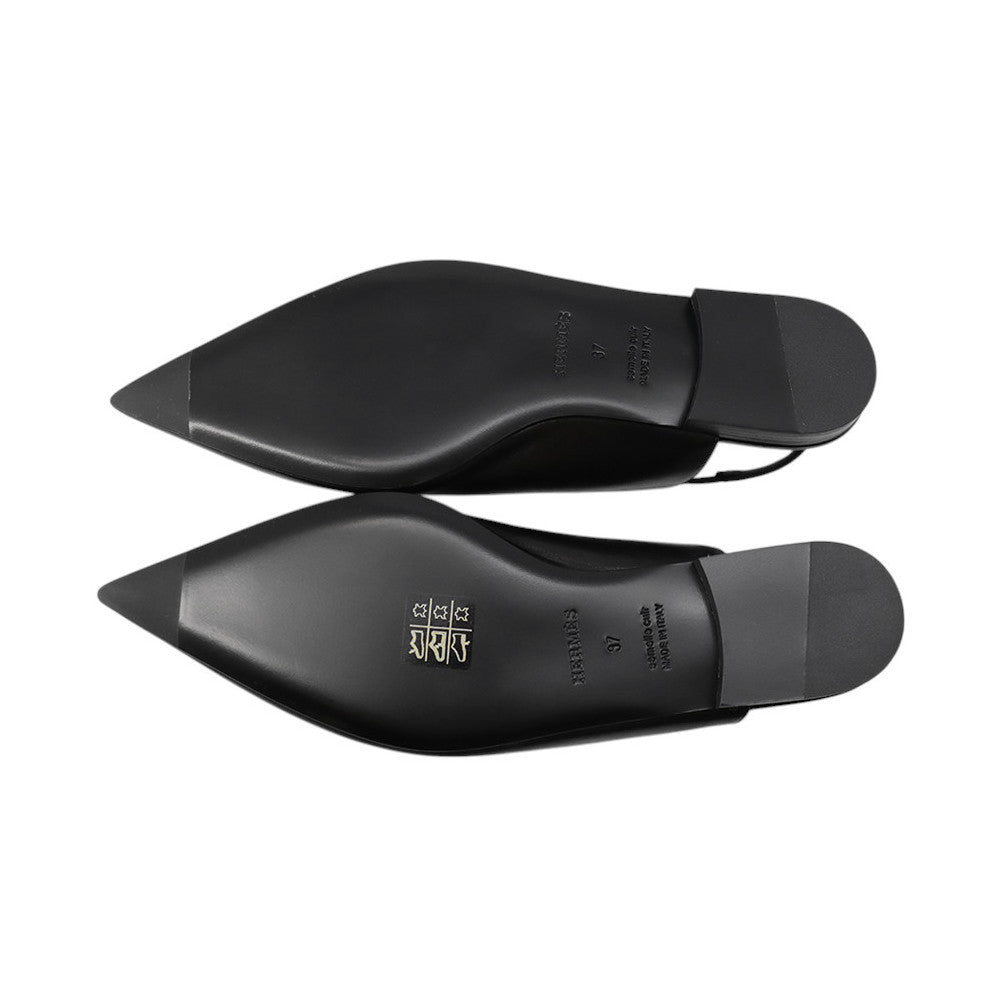 HERMES Pumps Lovely BlackH252121Z Leather Size 37