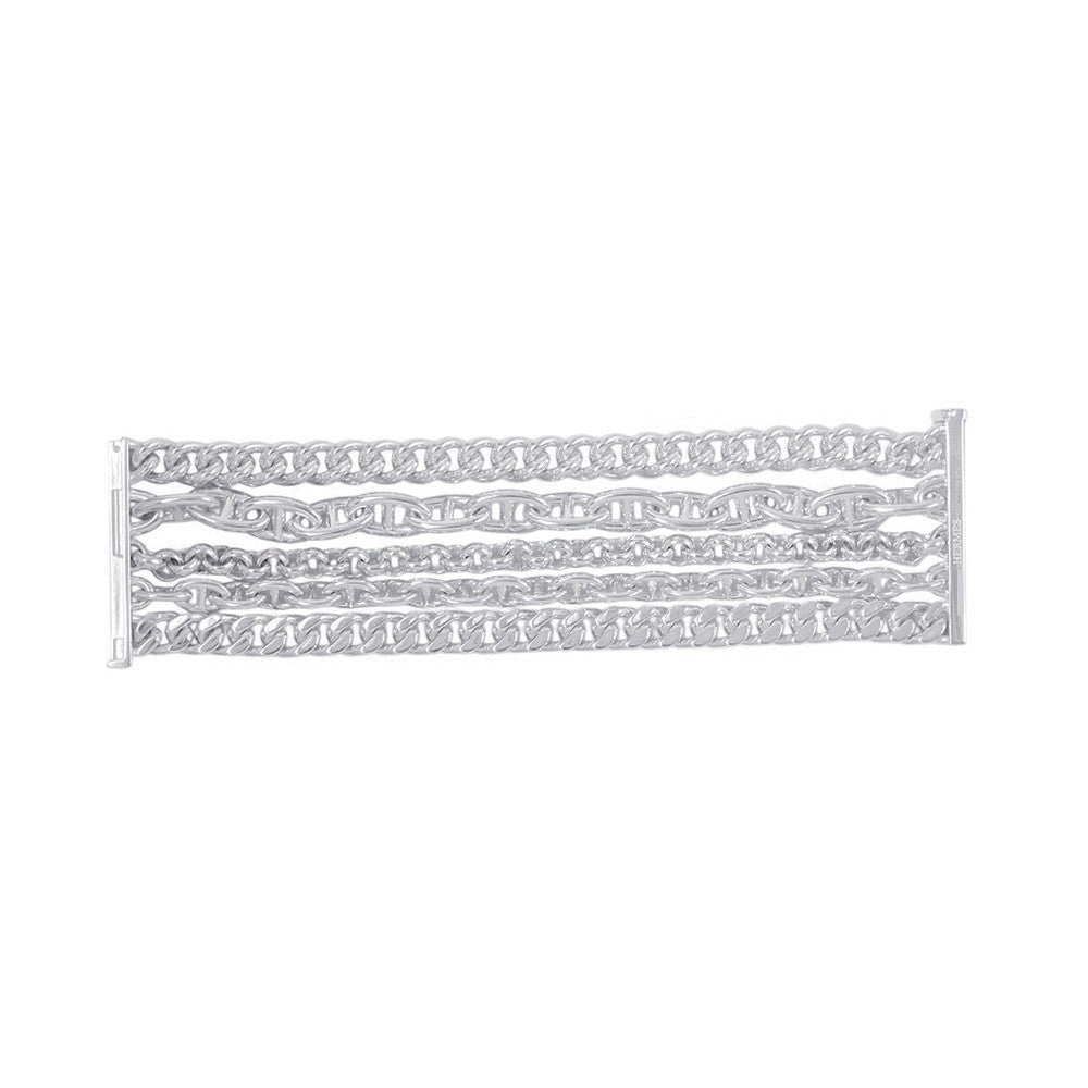 HERMES Chaine d'Ancre Multi Chain Bracelet Size 17 SV925