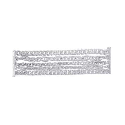 HERMES Chaine d'Ancre Multi Chain Bracelet Size 17 SV925