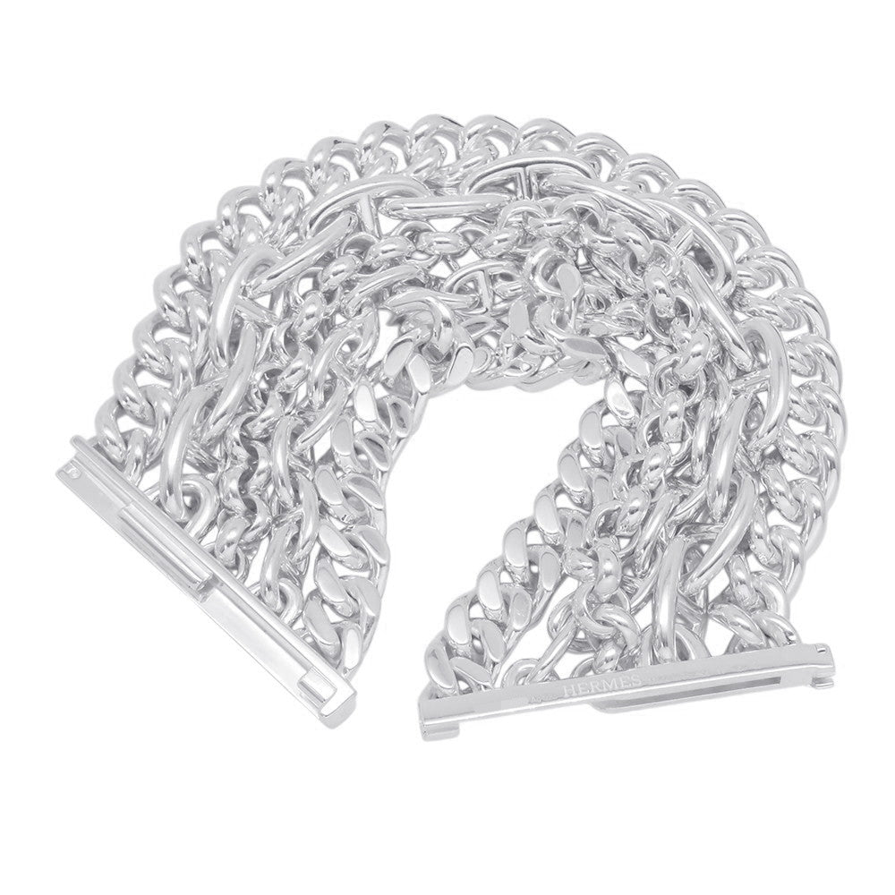 HERMES Chaine d'Ancre Multi Chain Bracelet Size 17 SV925