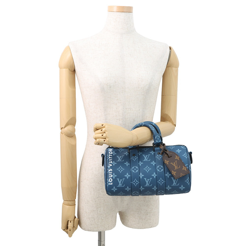 LOUIS VUITTON Keepall Bandouliere BlueM46803 Monogram Size 25