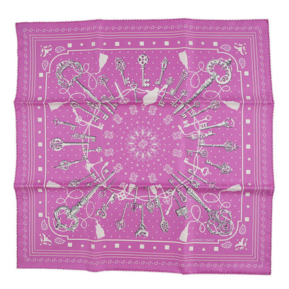 HERMES Carre Size 55 Purple Silk100%