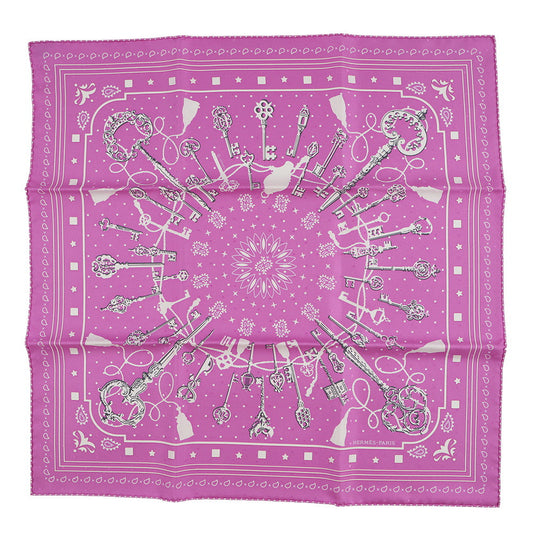 HERMES Carre Size 55 Purple Silk100%