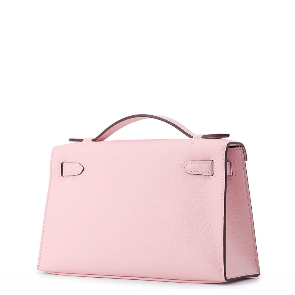 HERMES PochetteKelly Rose Sakura Swift Leather