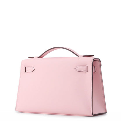 HERMES PochetteKelly Rose Sakura Swift Leather