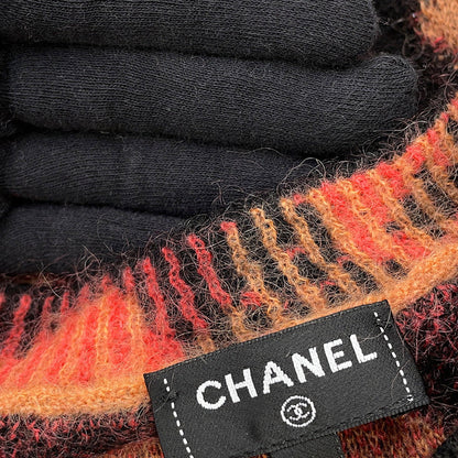 CHANEL Leopard knit sweater Size 36 Brown/Black/PinkP75361 Cashmere43% Mohair 32% Polyamide19% Wool 6%