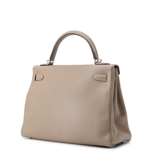 HERMES Kelly Retourne Gris Tourterelle Togo Leather Size 32