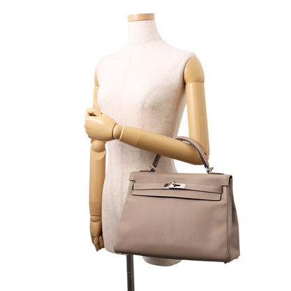HERMES Kelly Retourne Gris Tourterelle Togo Leather Size 32