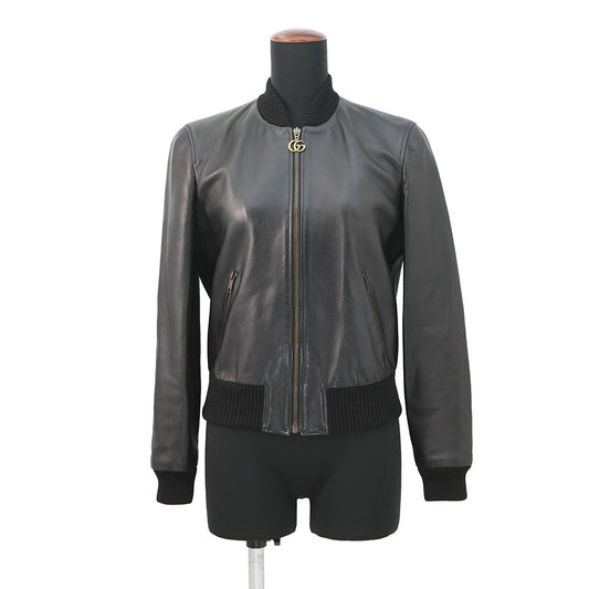 GUCCI Blouson Size 36 Black659238 Exterior Lambskin、Lining Silk100%