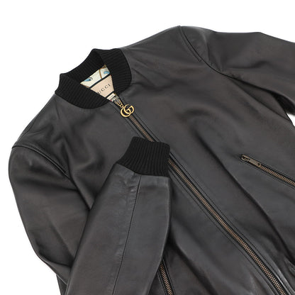 GUCCI Blouson Size 36 Black659238 Exterior Lambskin、Lining Silk100%