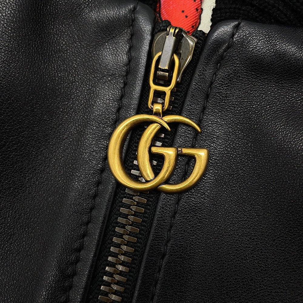 GUCCI Blouson Size 36 Black659238 Exterior Lambskin、Lining Silk100%