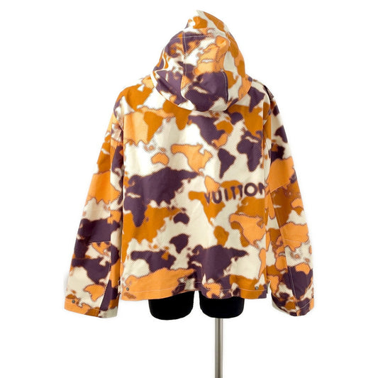 LOUIS VUITTON Camouflage Pattern Mountain Parka Size 50 Orange/Multicolor1AF866 Cotton100%