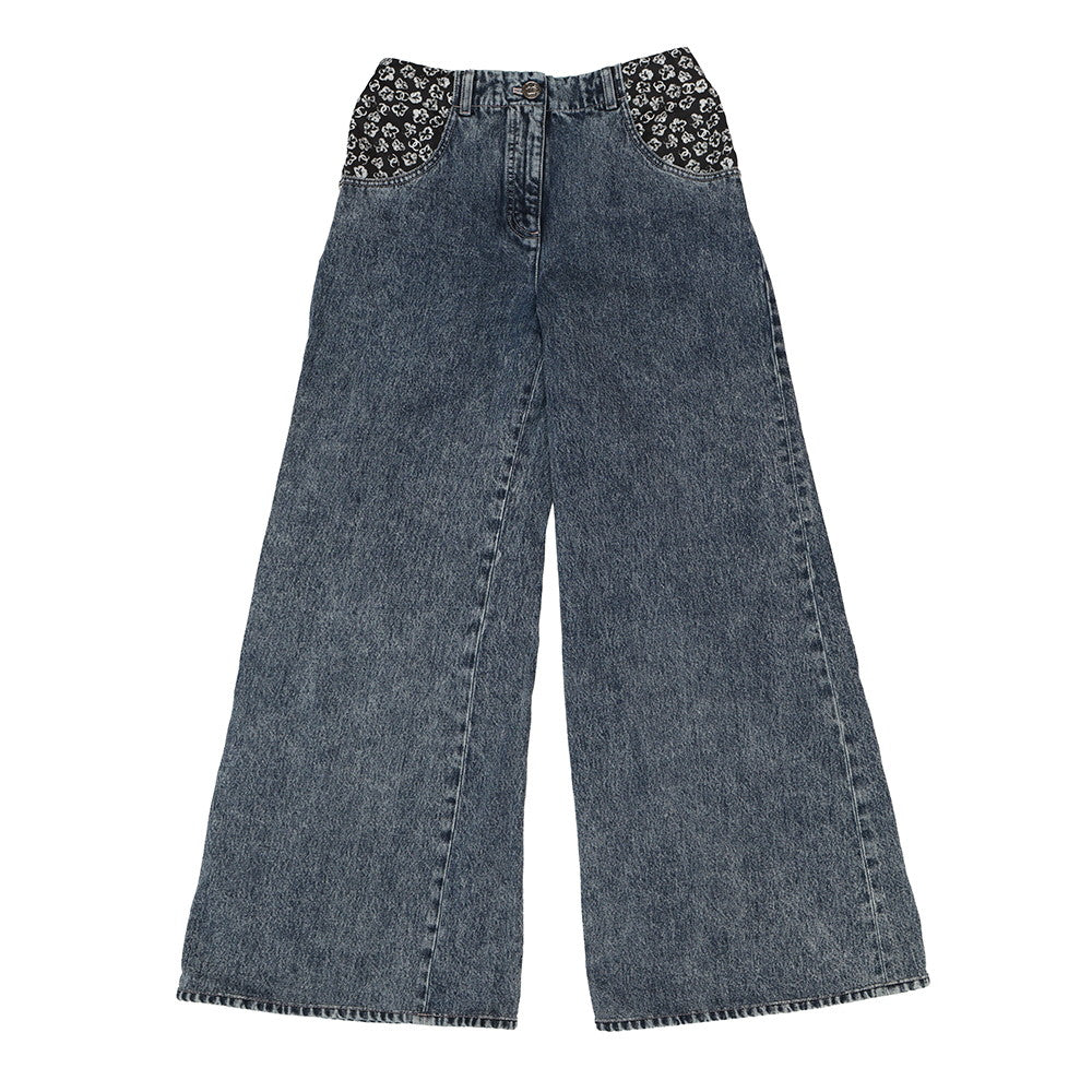 CHANEL Denim Print Washed Denim Size 36 BlueP80387 Cotton 100%
