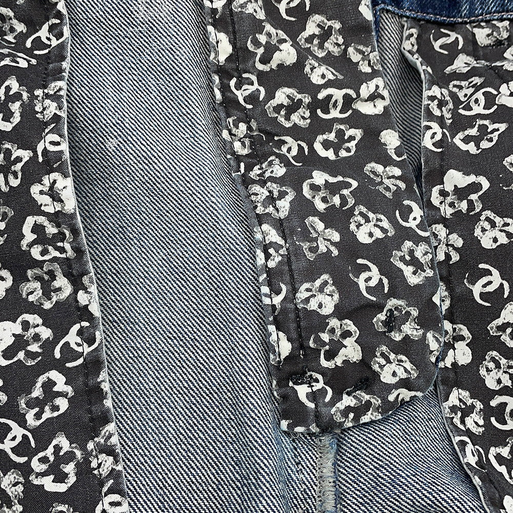 CHANEL Denim Print Washed Denim Size 36 BlueP80387 Cotton 100%