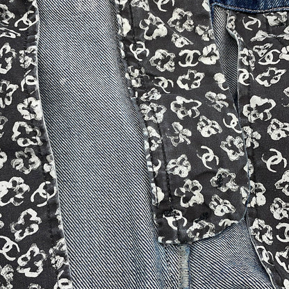 CHANEL Denim Print Washed Denim Size 36 BlueP80387 Cotton 100%