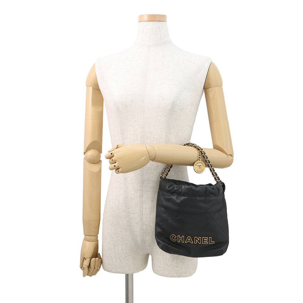 CHANEL CHANEL22 2WAYChainShoulder BlackAS3980 Caviar Leather Size Mini