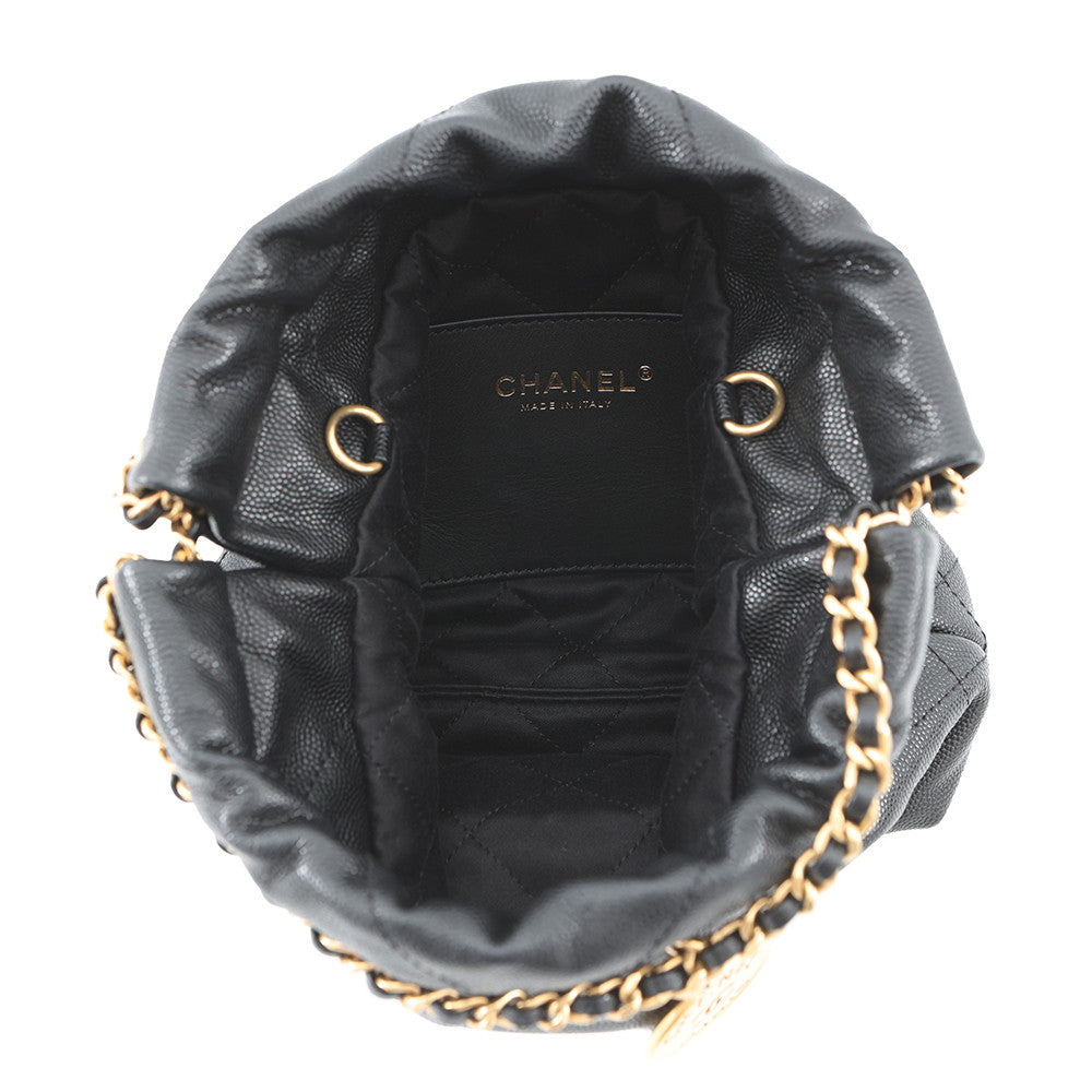 CHANEL CHANEL22 2WAYChainShoulder BlackAS3980 Caviar Leather Size Mini