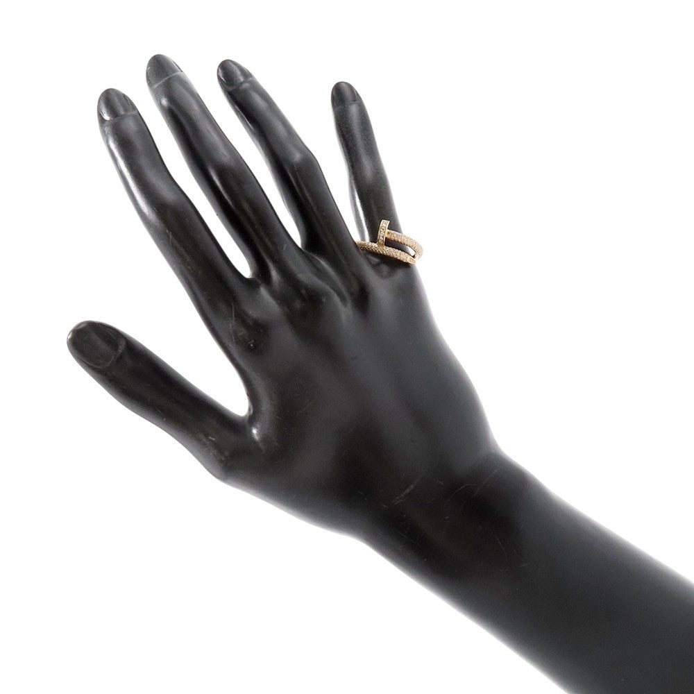 CARTIER Juste un Clou Ring with paved diamonds Size 50/#10 ClassicN4748650/N4748600 18K Pink Gold