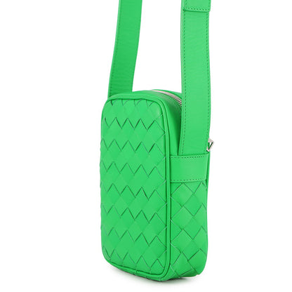 Bottega Veneta INTRECCIATO Phone Pouch Parakeet729296 Calf Leather