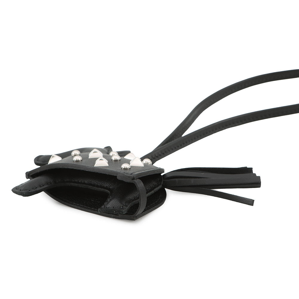 HERMES Rodeo Robeo Padlock Black Lambskin Studded Size PM