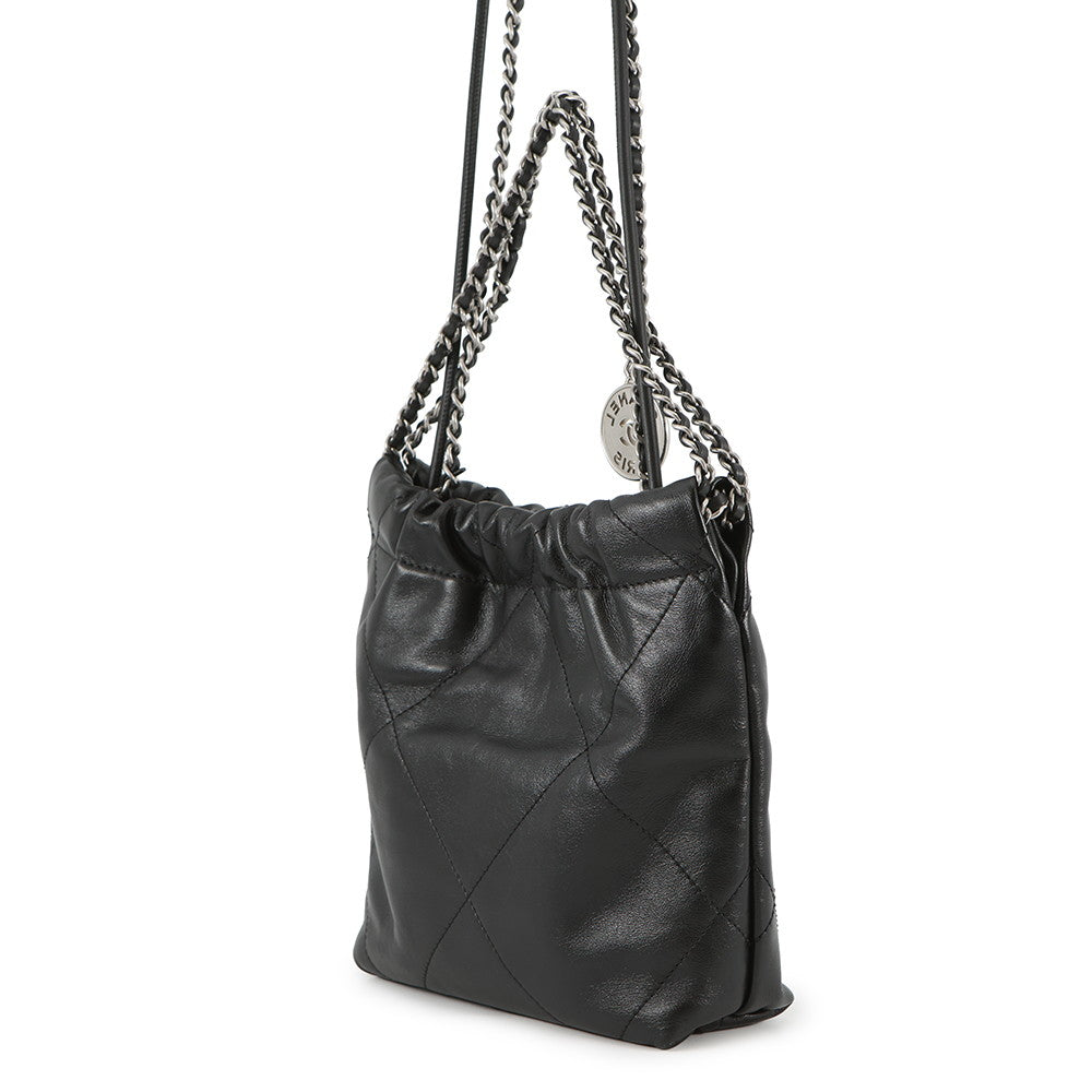 CHANEL CHANEL22 2WAYChain Handbag BlackAS3980 Shiny Calf Leather Size Mini