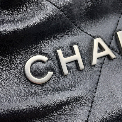 CHANEL CHANEL22 2WAYChain Handbag BlackAS3980 Shiny Calf Leather Size Mini
