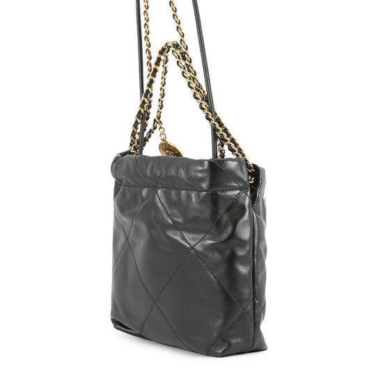 CHANEL CHANEL22 ChainShoulder Bag BlackAS3980 Shiny calfskin leather Size Mini