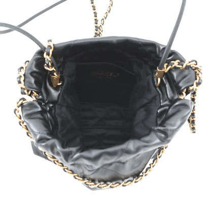 CHANEL CHANEL22 ChainShoulder Bag BlackAS3980 Shiny calfskin leather Size Mini