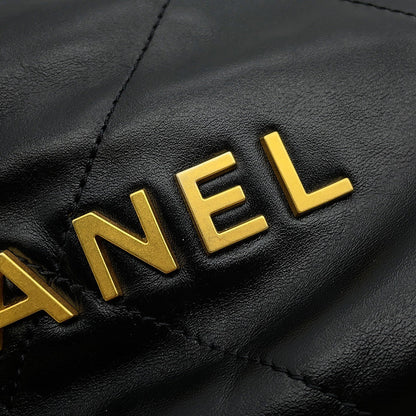CHANEL CHANEL22 ChainShoulder Bag BlackAS3980 Shiny calfskin leather Size Mini