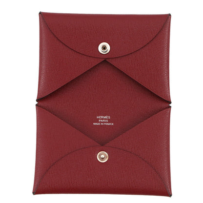 HERMES Calvi Rouge H Veau Madame
