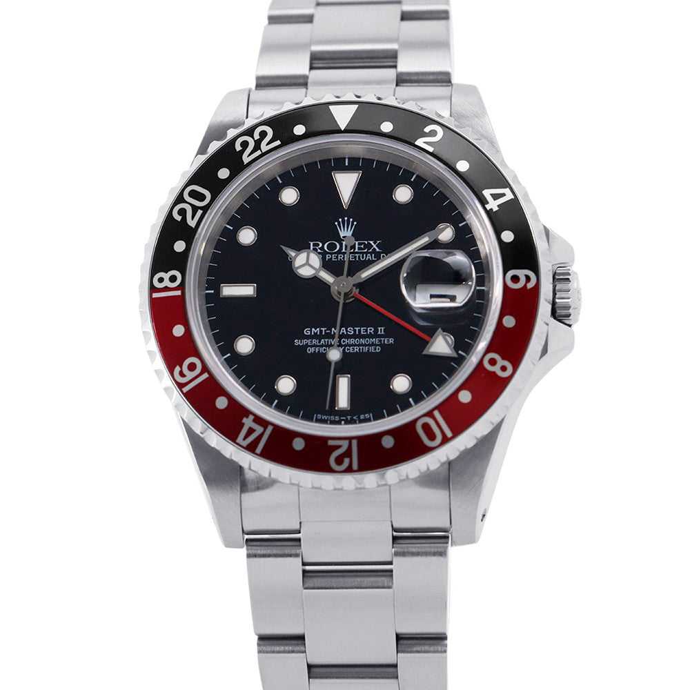 ROLEX GMT MasterII W40mm Stainless Steel Black Dial16710