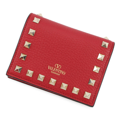 Valentino Garavani Rock Studded Compact Wallet Red5W2P0P39VSH Leather
