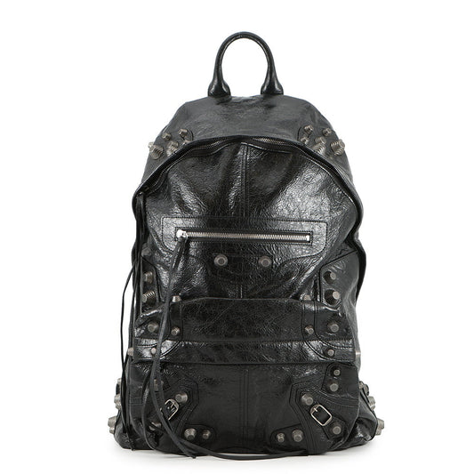 BALENCIAGA Le Cagoule Backpack Black766297 Leather
