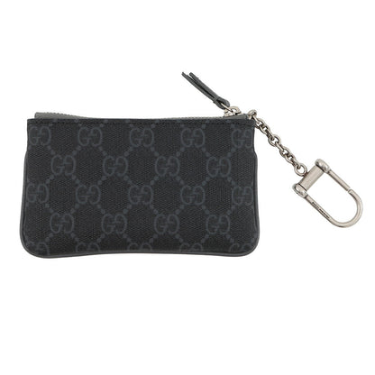 GUCCI GG Supreme key pouch Gray/Black820666 GG Supreme/Leather